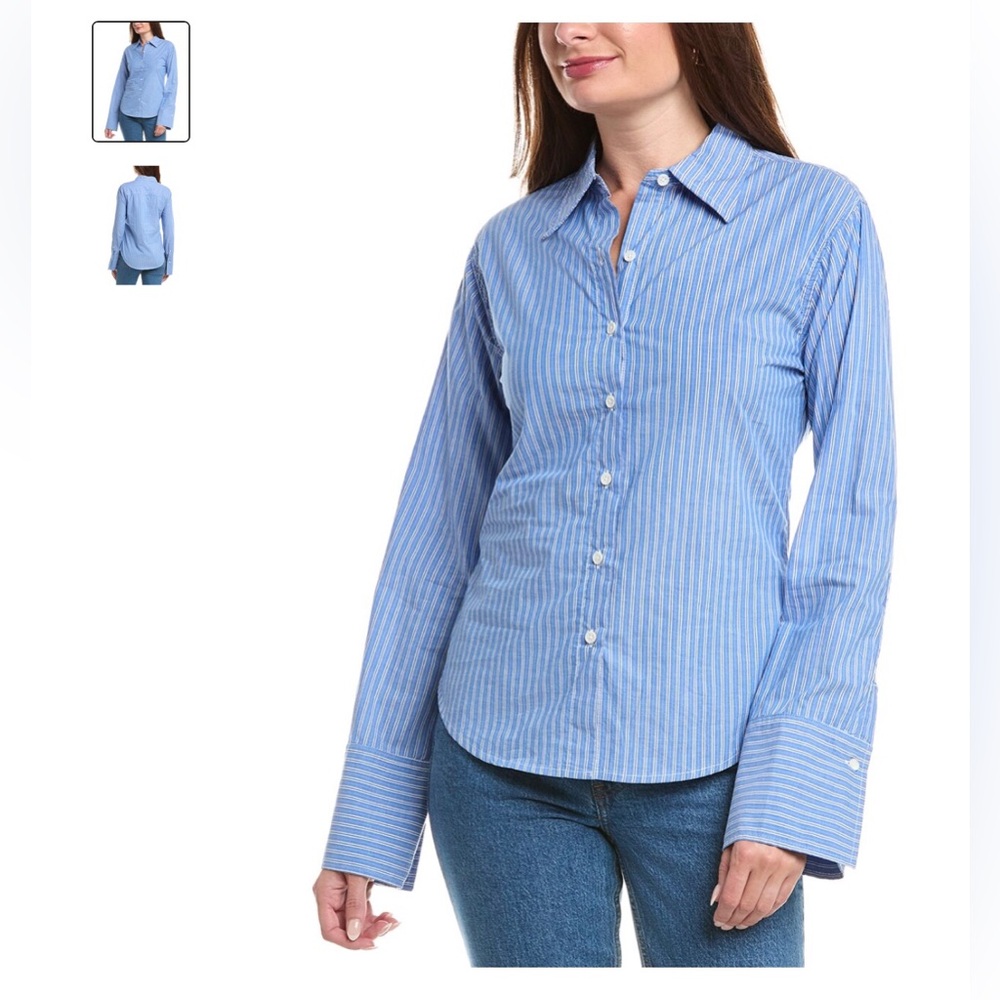 DL1961 Striped Lisette Button Shirt, NWT